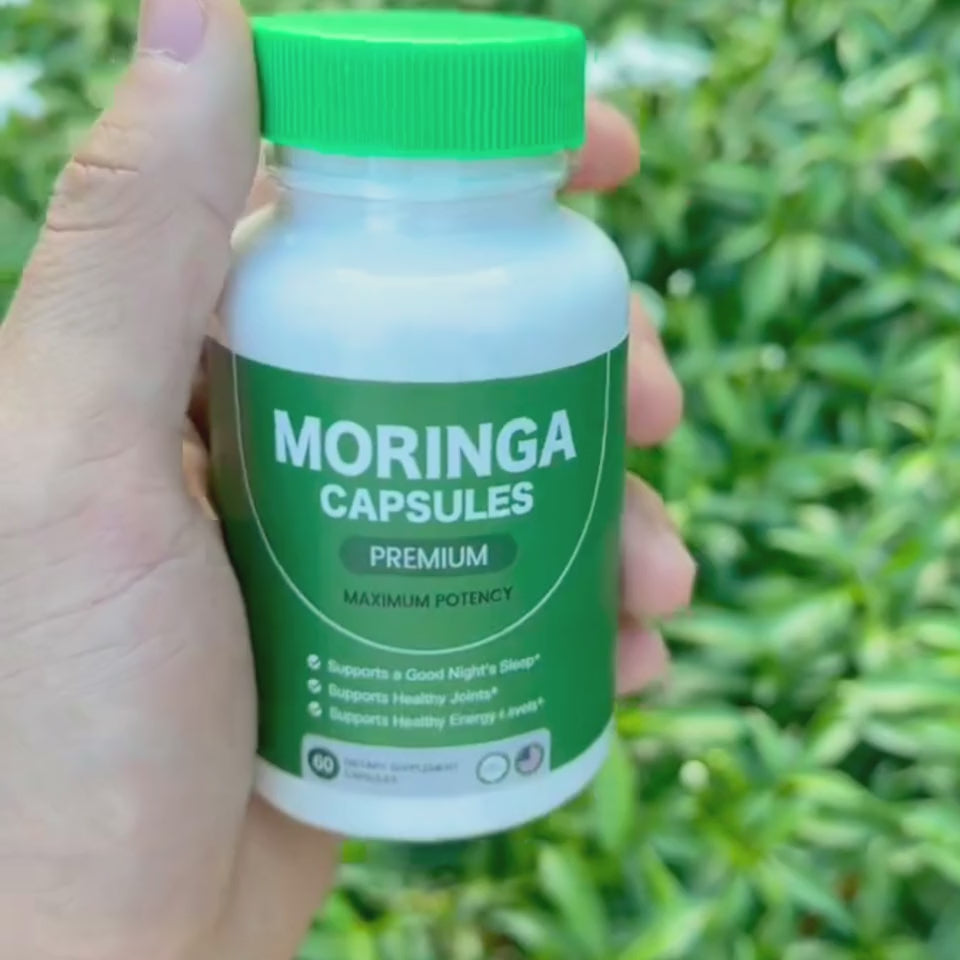 Moringa Capsules - Pure Moringa Powder for Immune,  Lower Cortisol