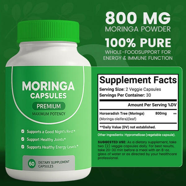 Moringa Capsules for Deep Detox & Vital Balance – Zileva
