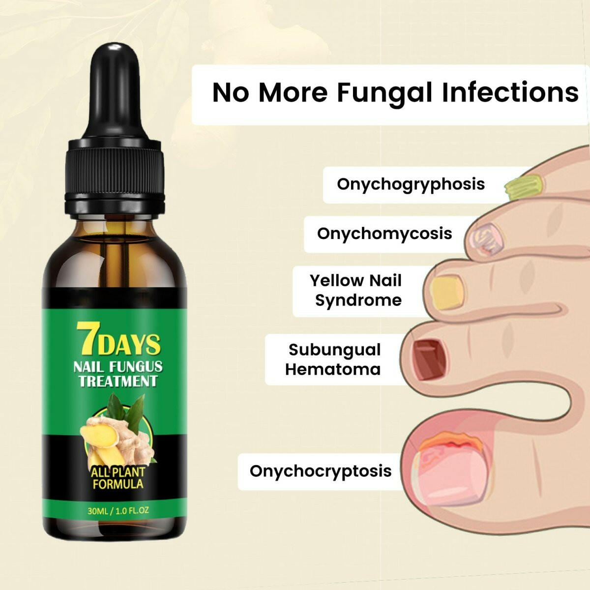 ZILEVA Ginger Nail Rescue Oil | Natural Herbs.