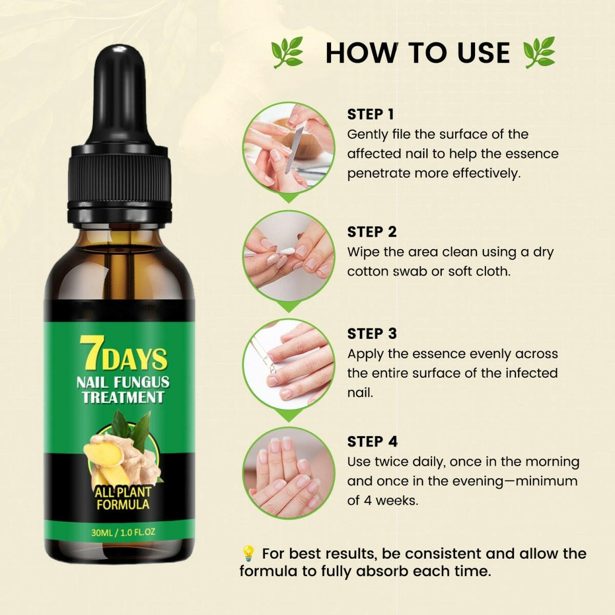 ZILEVA Ginger Nail Rescue Oil | Natural Herbs.
