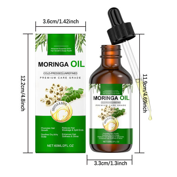 Zileva Moringa Seed Oil for Hair, Scalp & Skin Care